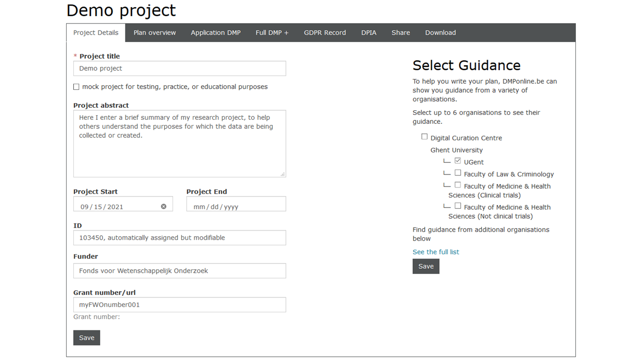 DMPonline.be: How do I write a Data Management Plan?