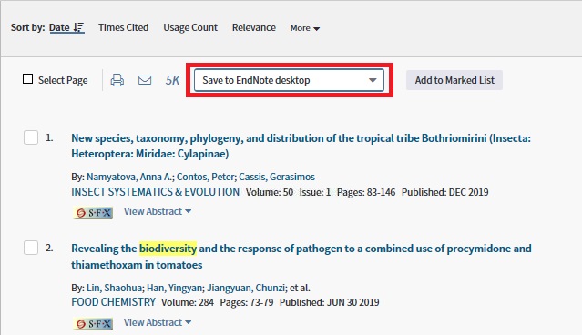 endnote online reference